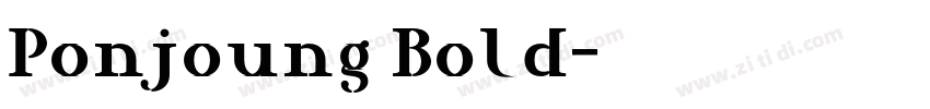 Ponjoung Bold字体转换
